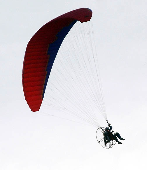 FAN FLYING A fan powered glider flies through the air east… Flickr