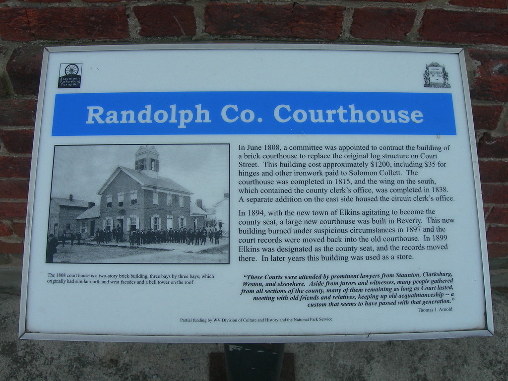 (Old) Randolph County Court House Marker Beverly, West Vir… Flickr