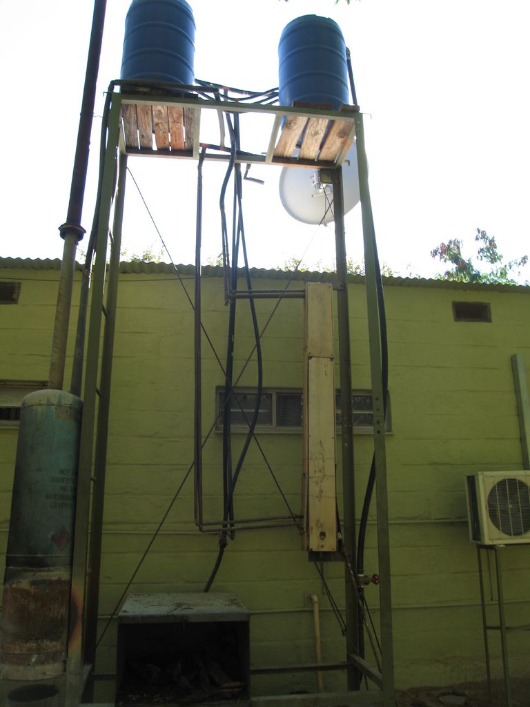 wood hot water Wood fired hot water heater for the rooms a… Flickr