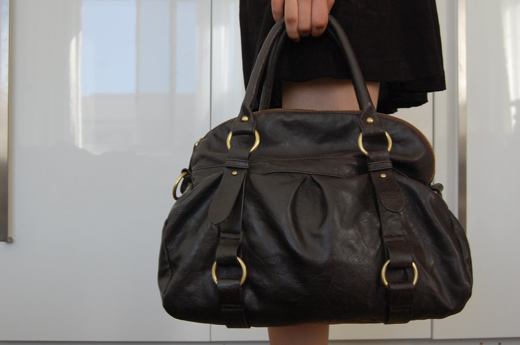 Dark brown bag with detachable strap Flickr