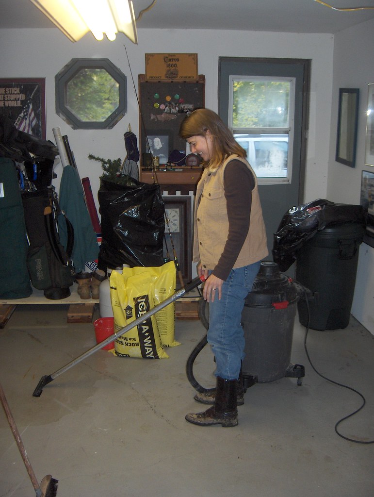 Shop Vac Cleaning up some flooding in the garage. Joe Shlabotnik