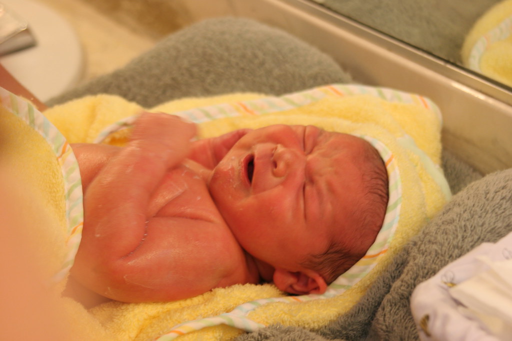 First Sponge Bath at Home! uberfrau Flickr