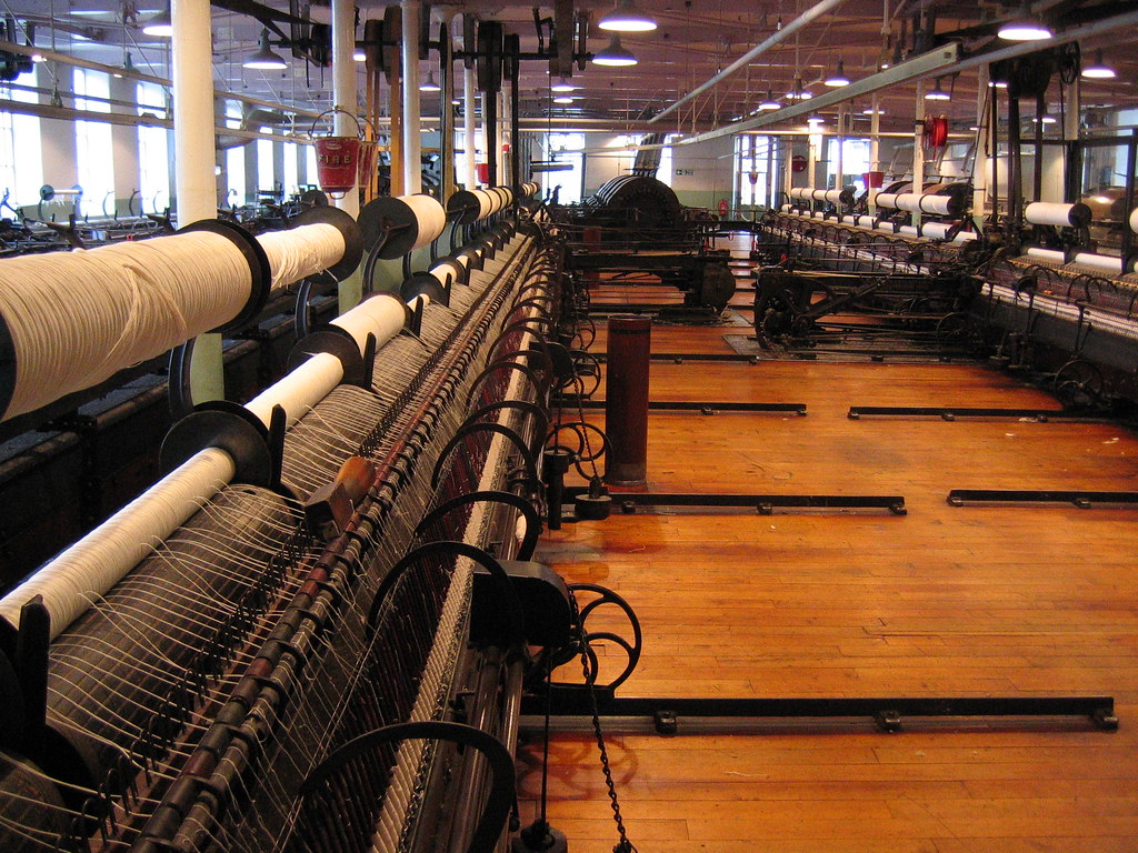 Spinning room Helmshore Mills Textile Museum Nic McPhee Flickr