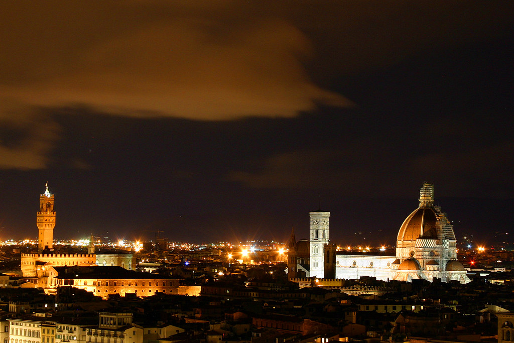 Florencia de Noche Vista del Duomo de Florencia. Italia. Inti Flickr