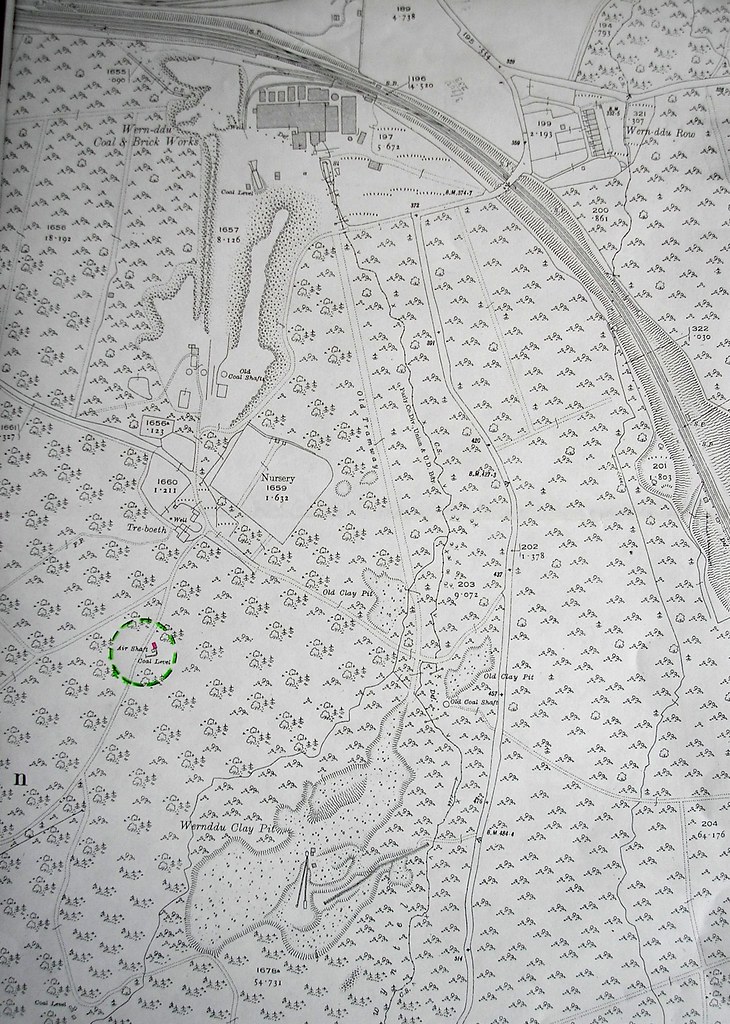 Wernddu & the Warren Caerphilly OS map of 1915 showing… Flickr