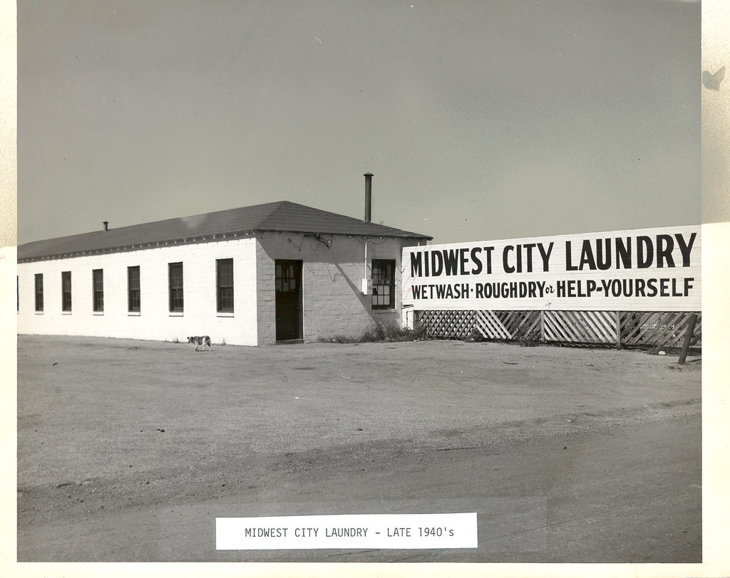 Midwest City Help Yourself Laundry exterior late 1940s Flickr