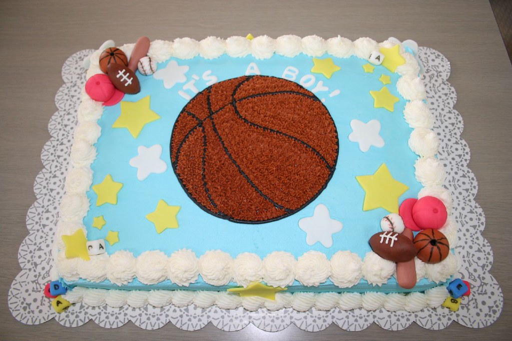 Basketball Baby Shower Cake Please let me know what you th… Flickr