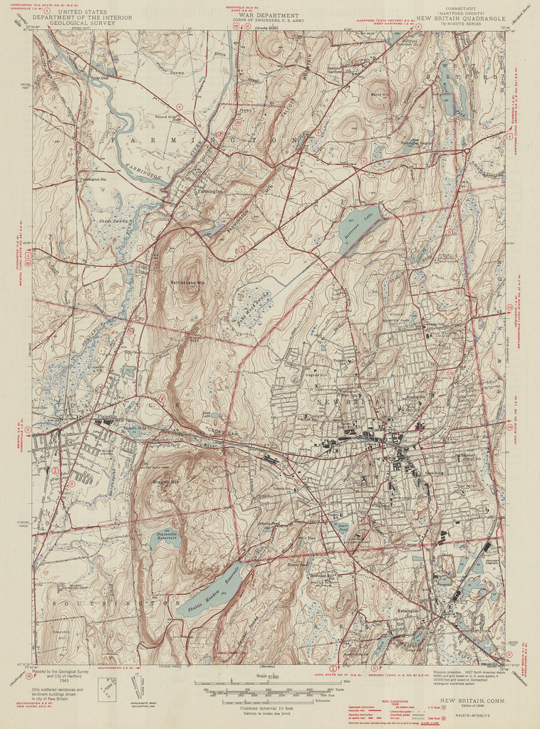 New Britain Quadrangle 1946 USGS Topographic Map 131,68… Flickr