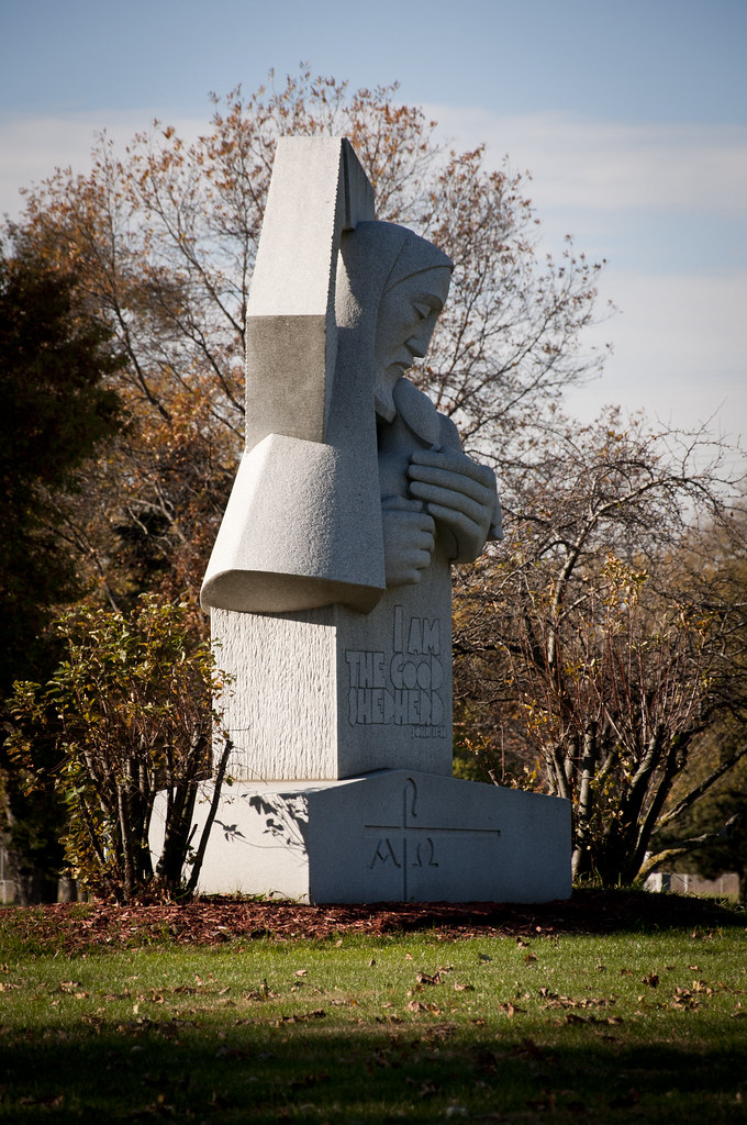 Large Monument at Holy Cross Cemetary. Calumet City, Illinois. a