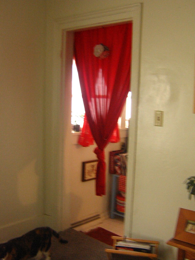 curtain between living room and kitchen it's kind of thin … Flickr