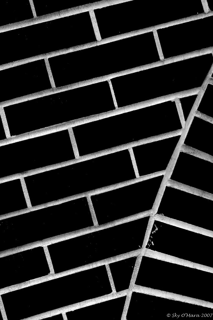Black & White brick pattern Black bricks with white grout,… Flickr