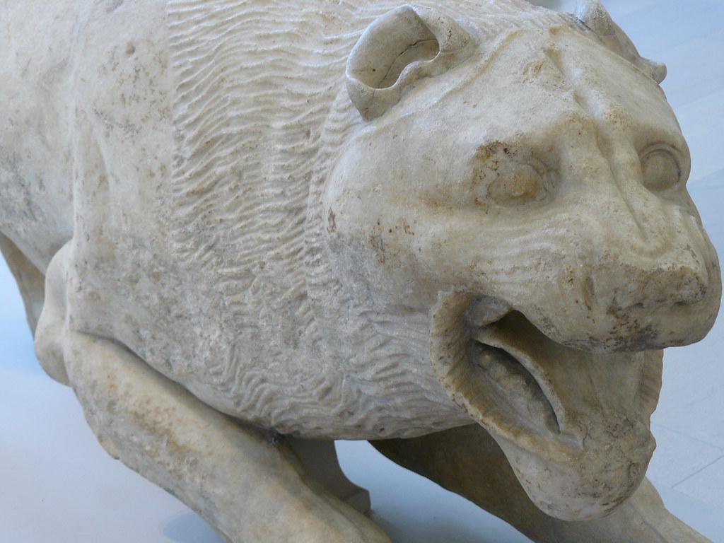 Marble Statue of a lion Greek or Cycladic found in Trastev… Flickr
