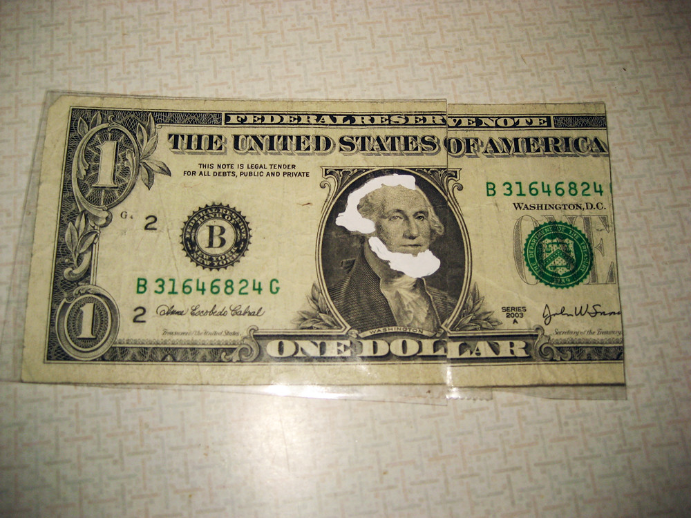laminated_bill_whiteout I was trying to laminate a dollar … Flickr
