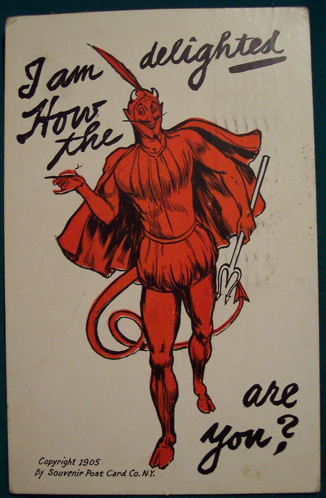 Vintage Devil Postcard a photo on Flickriver