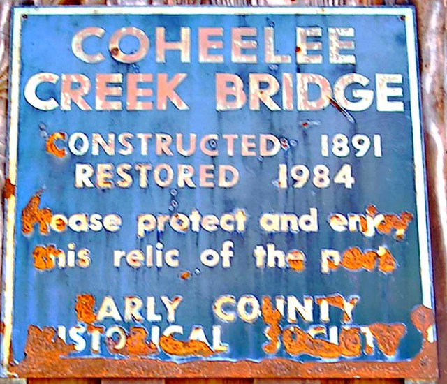 Sign on Coheelee Creek Covered Bridge Near Blakely, GA I w… Flickr