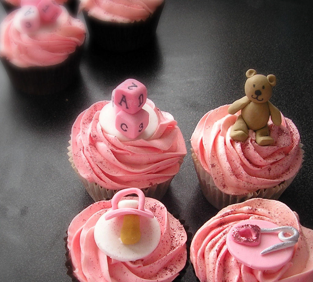 baby cupcake toppers Handmade cake toppers made from model… Flickr