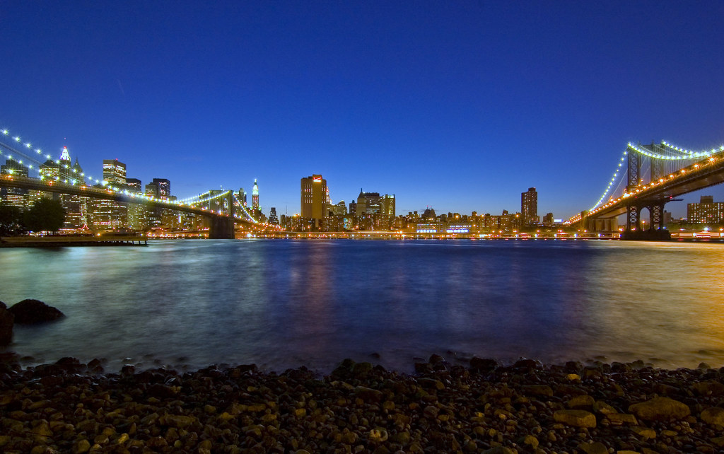 Two Bridges New York City/Down Under the Manhattan Bridge … Flickr