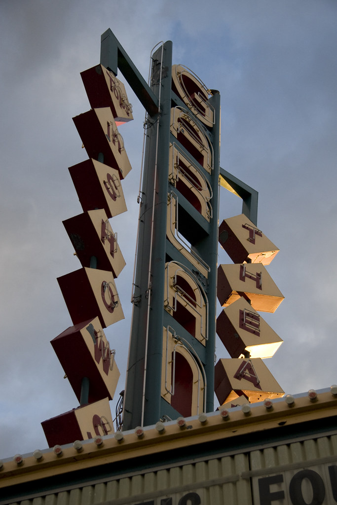 082307 Garland Theater, sunrise. Spokane, Washington. john austin