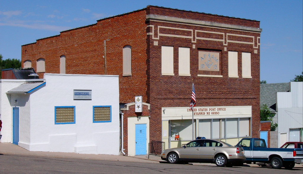 Post Office 69350 and Masonic Lodge (Hyannis, Nebraska) Flickr