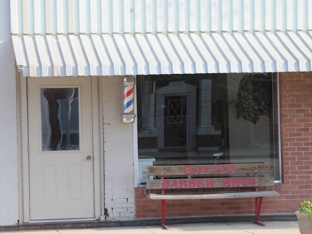 David's Barber Shop Mound City, Kansas. Posted for the bar… Flickr