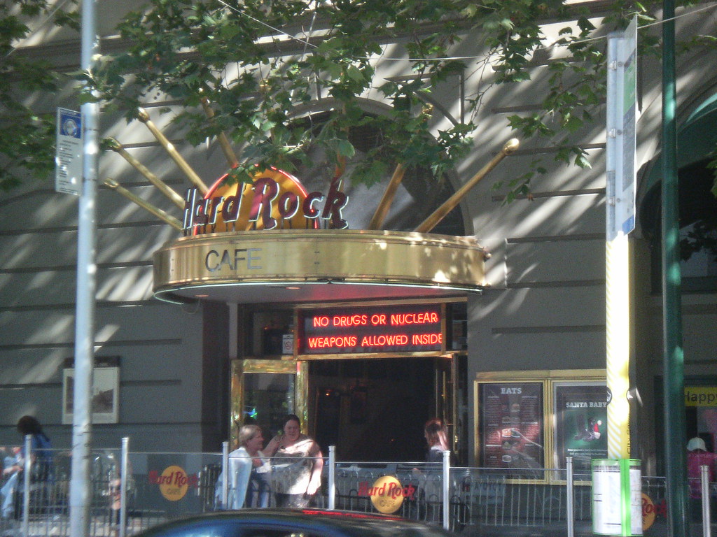 Hard Rock Cafe This Hard Rock Cafe in Melbourne has quite … Flickr
