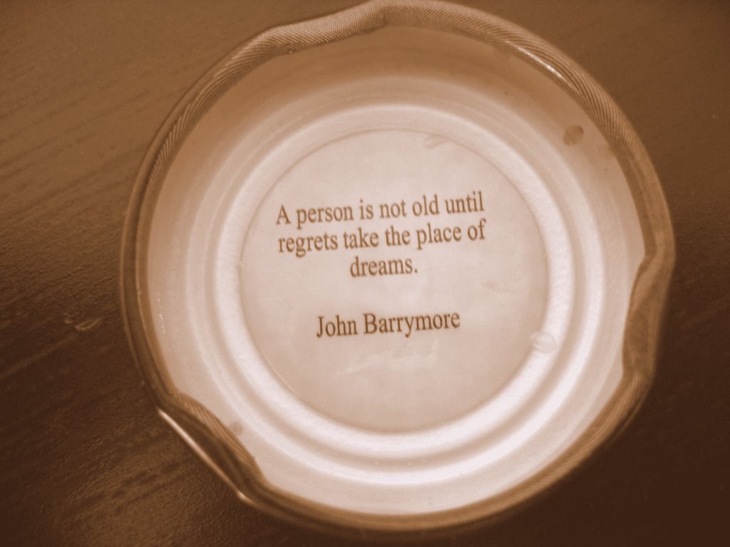 Honest Tea Bottle Cap Quote "A Person is not old until re… Flickr