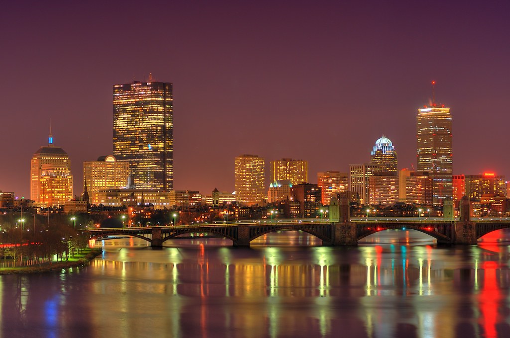 Boston (Night) This picture was taken from the same spot a… Flickr