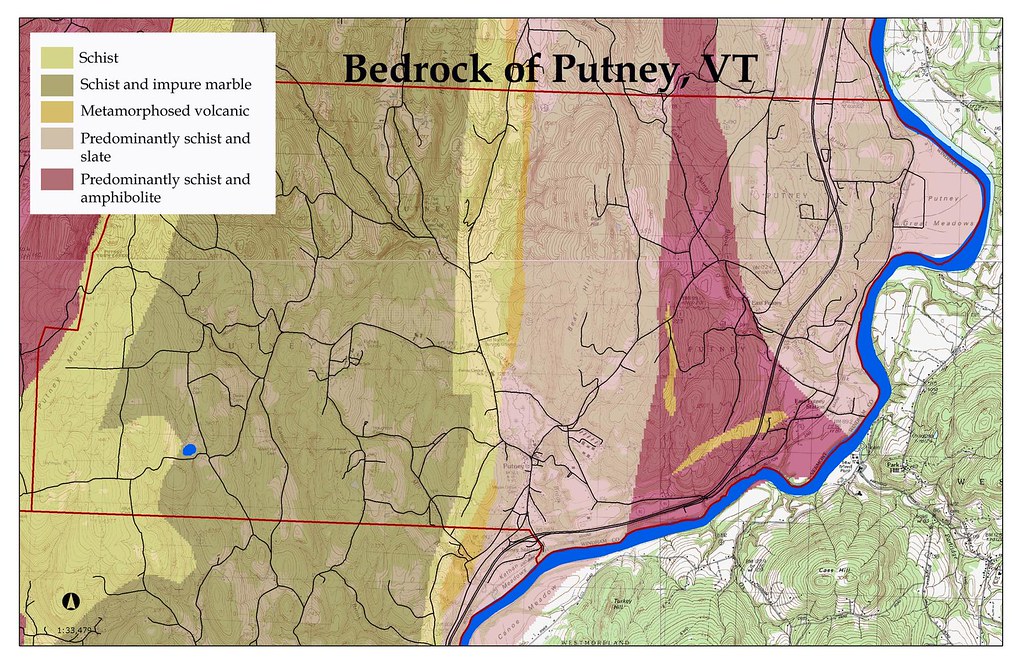 Putney Bedrock Map Putney’s bedrock is dominated by schist… Flickr