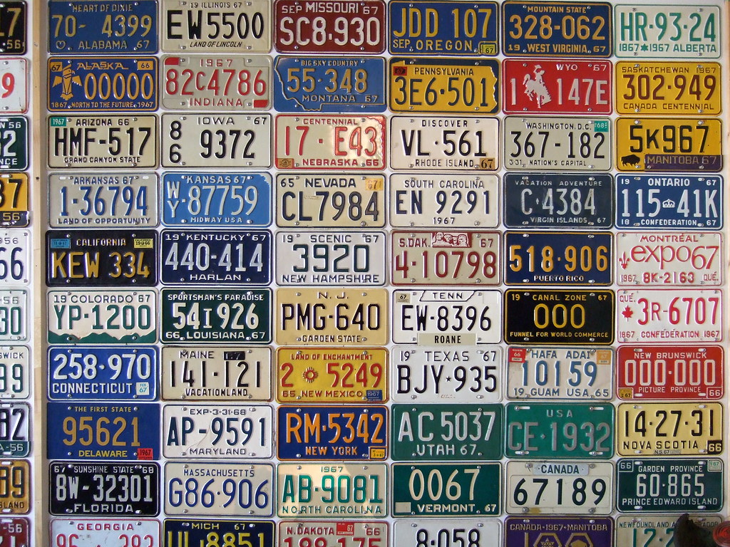 Woody's Garage Wall 5 1967 North American License Plat… Flickr