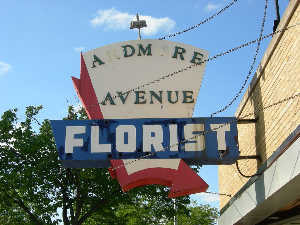 Ardmore Avenue Florist sign Villa Park, Illinois. Flickr