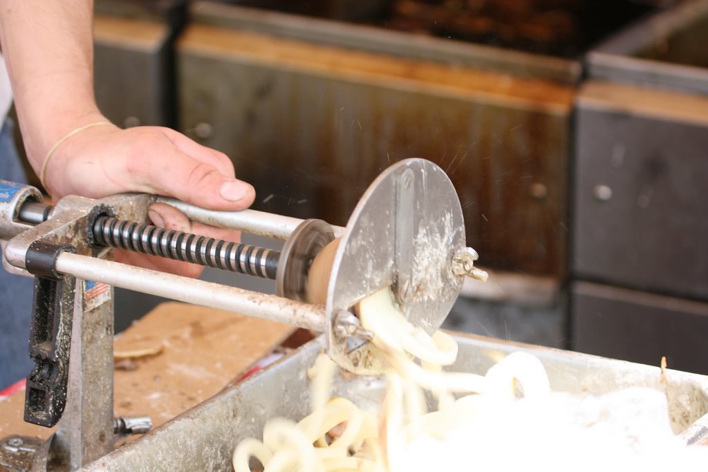 Cutting Curly Fries Zieglers bratwurst haus Greenwood Ho… Flickr