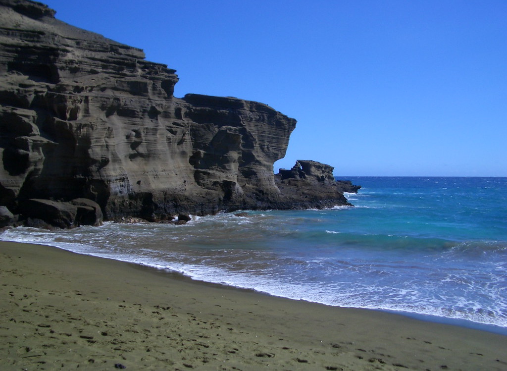 Green Sand Beach, Hawaii Green Sand Beach near Ka Lae (Sou… Flickr