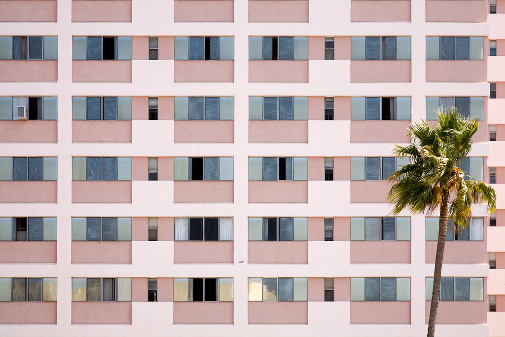 Pink + Palm Apartment building in Westwood, near UCLA. Brian