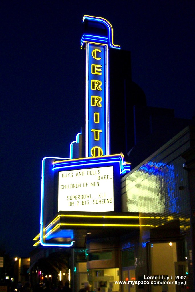 The restored Cerrito Speakeasy theater in El Cerrito on old US 40 a