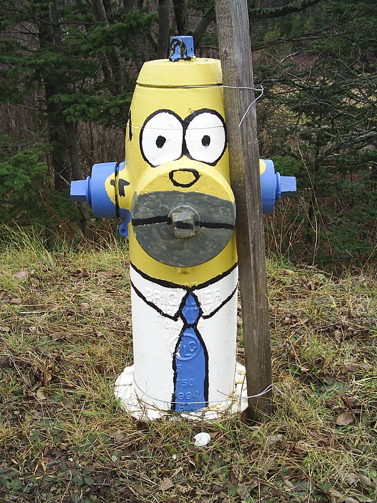 S2020226 Homer Simpson in firehydrant form. Somewhere in … Flickr