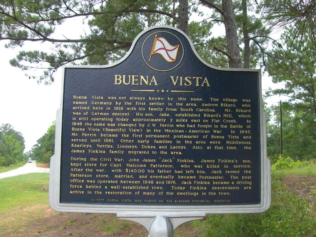 Buena Vista Historic Marker Buena Vista, Alabama The entir… Flickr