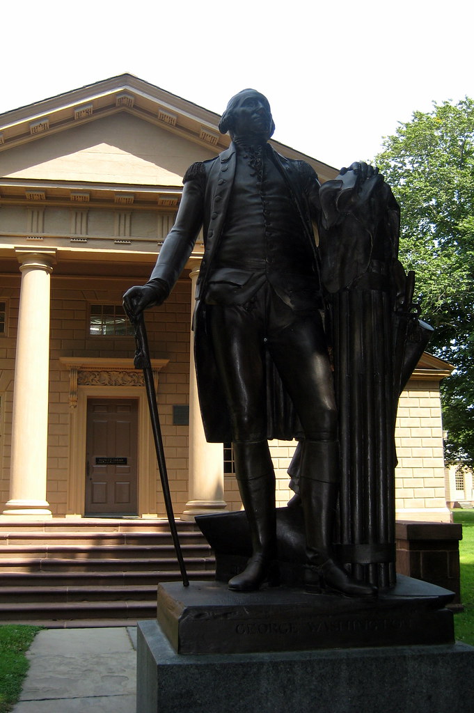 RI Newport Washington statue and Redwood Library & Athenæum a photo on Flickriver