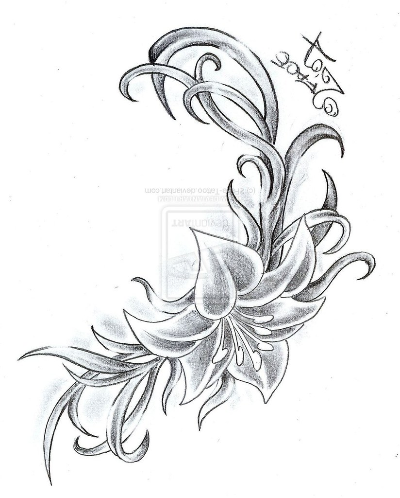 Flower_Climb_Tattoo_Design_by_2Face_Tattoo Catalina Russo Flickr