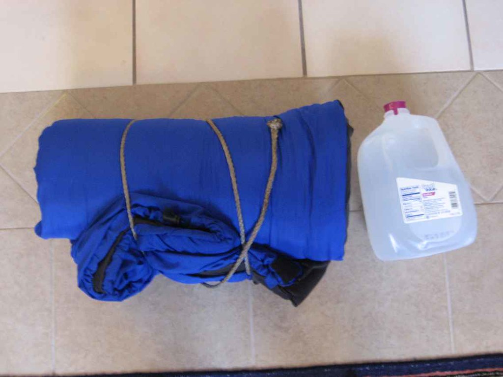 Tie up sleeping bag Tie sleeping bag up tightly. Gallon wa… Flickr