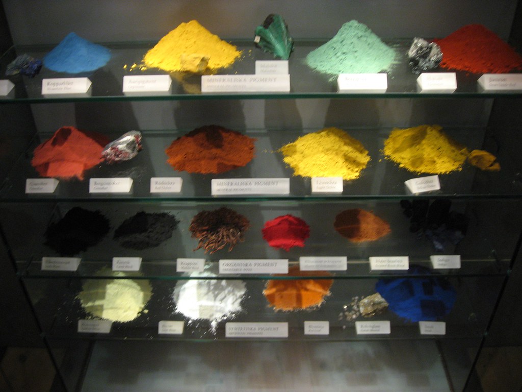 Pigments Samples of pigments used in decorating the Vasa. Ian