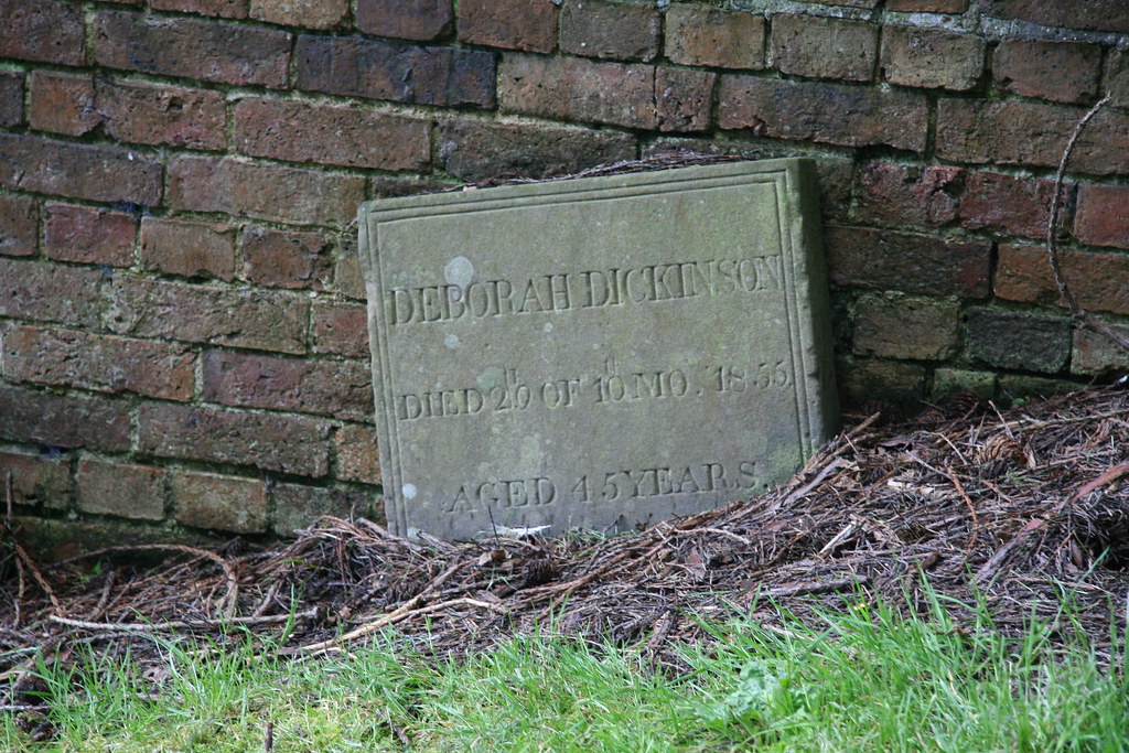 Deborah Dickinson gravestone in the Quaker graveyard groun… Flickr