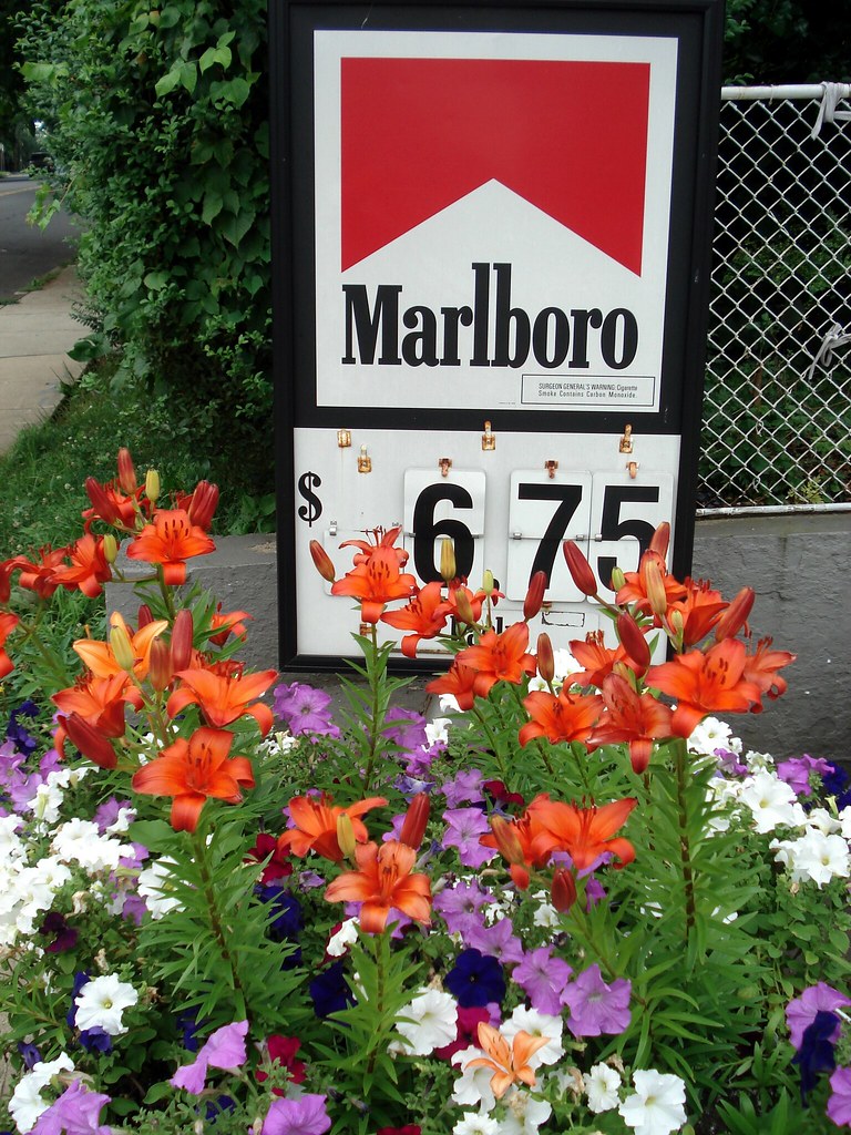Smokes & Flowers This gas station had spectacular planting… Flickr
