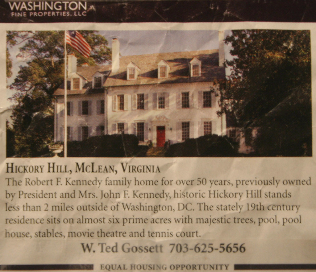 History for sale Hickory Hill, McLean, Virginia "The Rober… Flickr