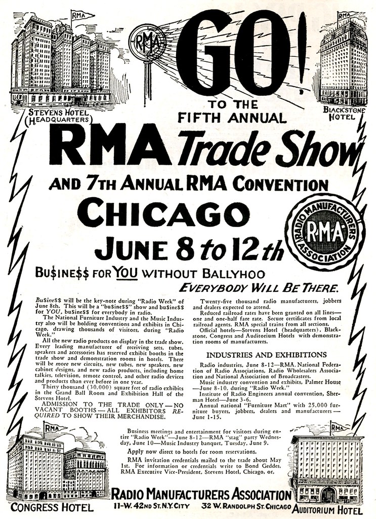 Radio Manufacturers Association Trade Show, 1931 Scan from… Flickr