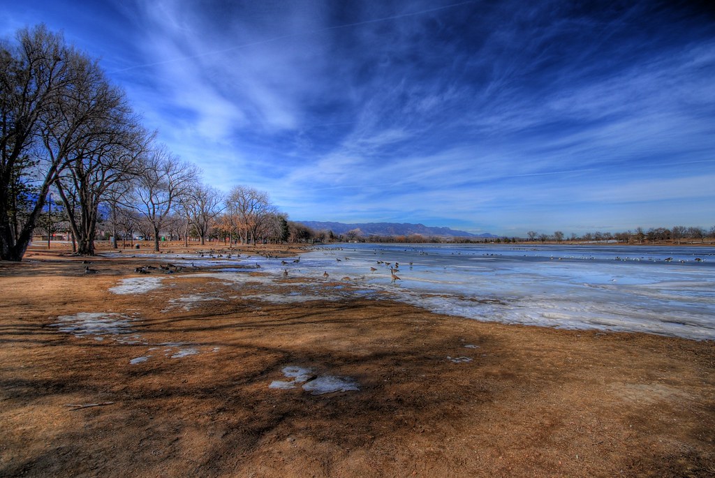 Colorado beach during winter Prospect Lake at Memorial Par… Flickr