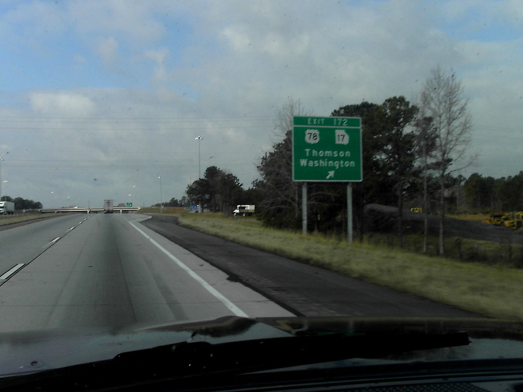 Exit 172 Thomson Ga. Exit for US 78 & Ga. 17, Thomson Gerald Brown
