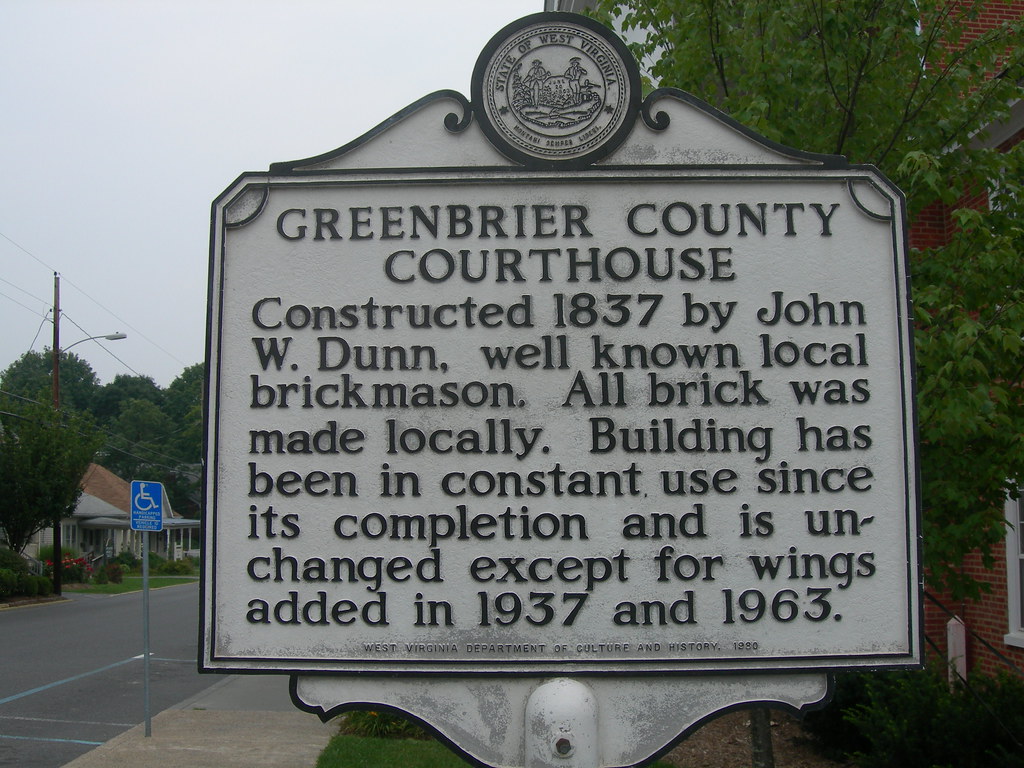 Greenbrier County Court House Marker Lewisburg, West Virgi… Flickr