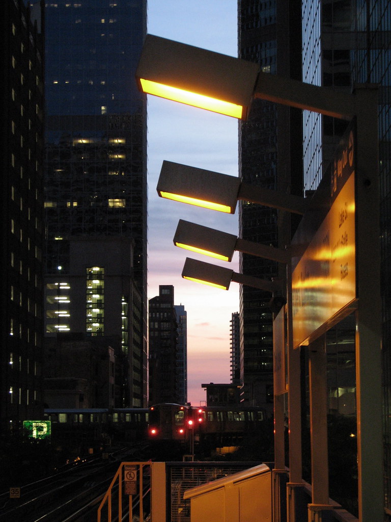 Clark & Lake El station at Clark & Lake in Chicago, Lookin… Flickr