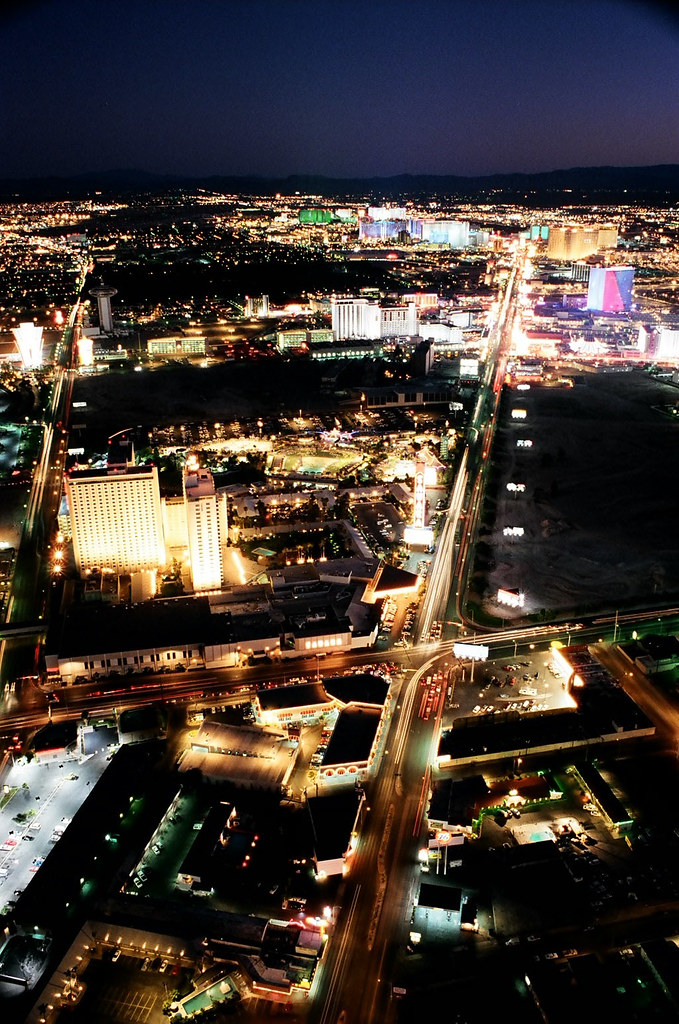 Night Strip 1995 View of the Las Vegas strip back in