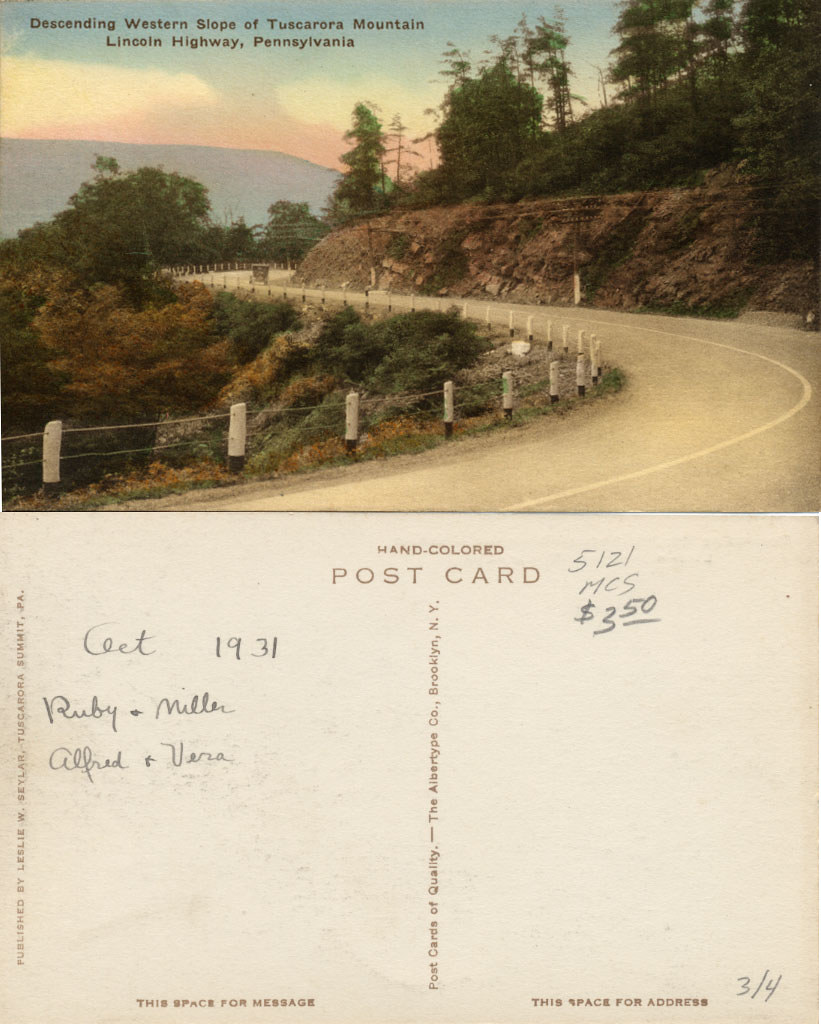 Postcard of Tuscarora Summit on the Lincoln Highway, Penns… Flickr